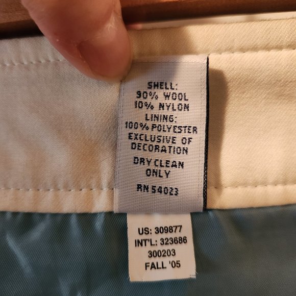 Gap Outlet Size 16 Robin's Egg Blue Wool Mini Skirt - Picture 5 of 5